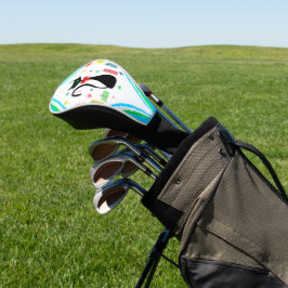 Funda Para Palo De Golf Gato siamés retro de Navidad