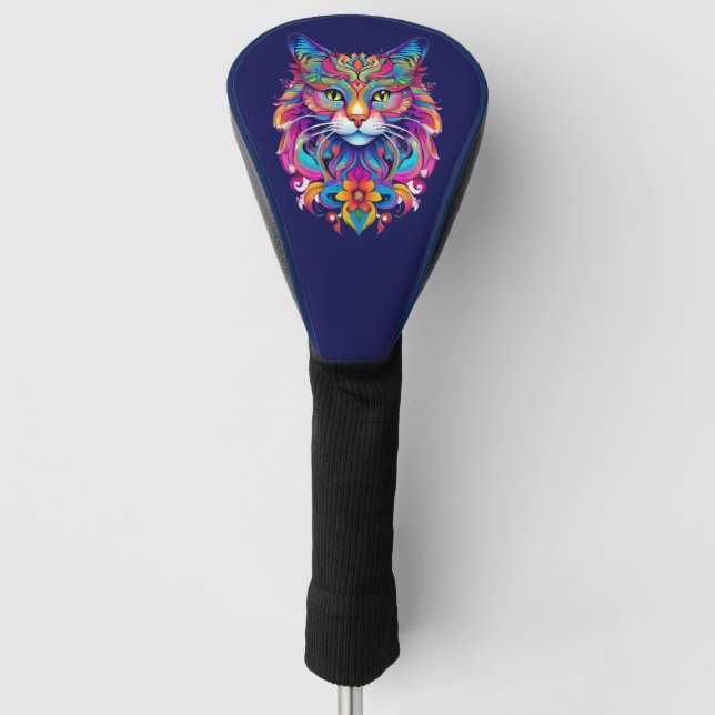 Funda Para Palo De Golf Gato vectorial (Anverso)
