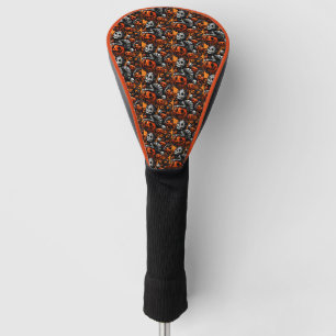 Funda Para Palo De Golf Gato y calabazas fantasmales