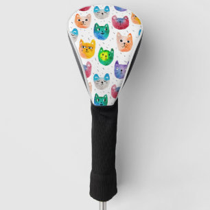 Funda Para Palo De Golf Gatos acuarelas y amigos