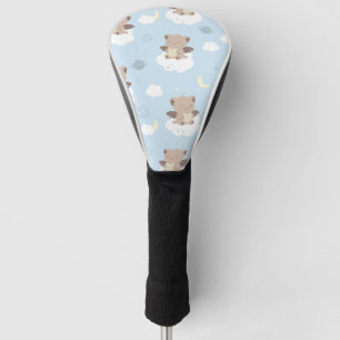 Funda Para Palo De Golf Gatos ángeles Kawaii en patrón de nubes