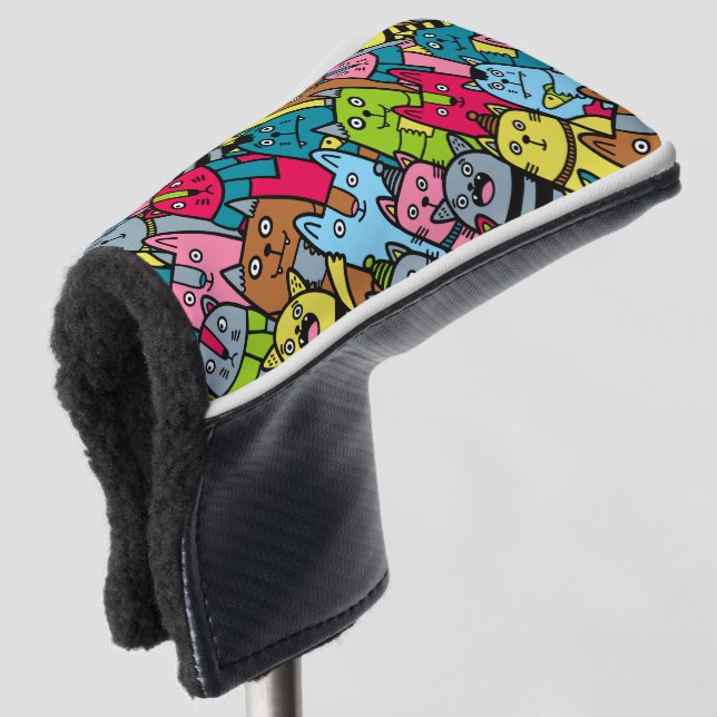 Funda Para Palo De Golf Gatos y gatos (Anverso 3/4)