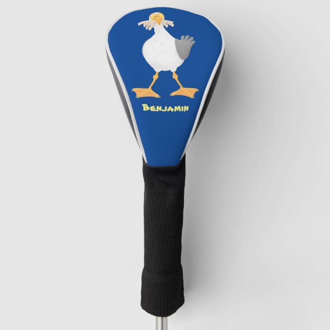 Funda Para Palo De Golf Gaviota divertida con personalizado de patatas fri (Anverso)