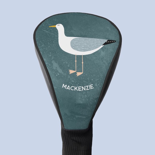 Funda Para Palo De Golf Gaviota personalizada (Fun personalized custom name seagull golf head cover)