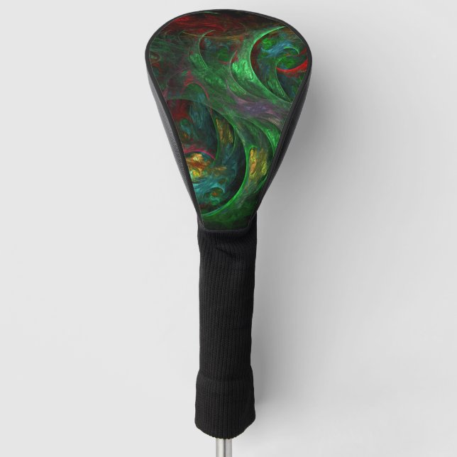 Funda Para Palo De Golf Génesis Arte abstracto verde (Anverso)