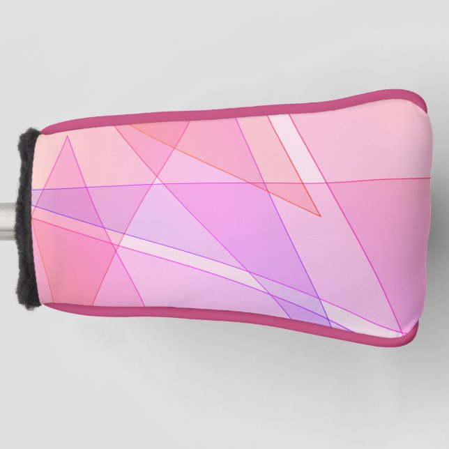 Funda Para Palo De Golf Geométrica rosa (Anverso)