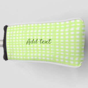 Funda Para Palo De Golf Gigante de color de arena verde ginham personaliza