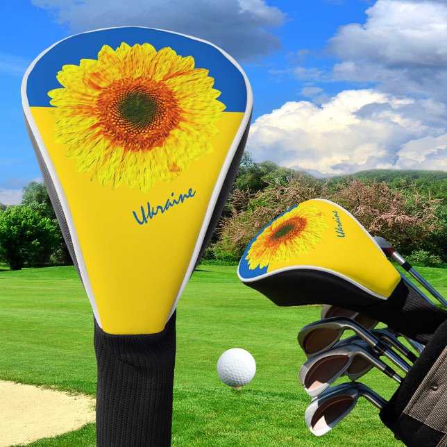 Funda Para Palo De Golf Girasol de Ucrania y bandera ucraniana / flor (Subido por el creador)