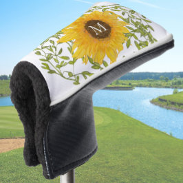 Funda Para Palo De Golf Girasoles Amarillos Florales monograma personaliza