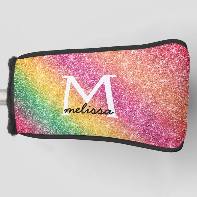 Funda Para Palo De Golf Girly, Purpurina amarillo rosado (Anverso)