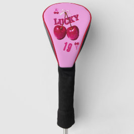 Funda Para Palo De Golf Glam Rosa Cereza Suerte Retro