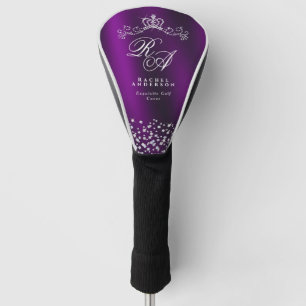 Funda Para Palo De Golf Glittering Crown Monograma Magenta
