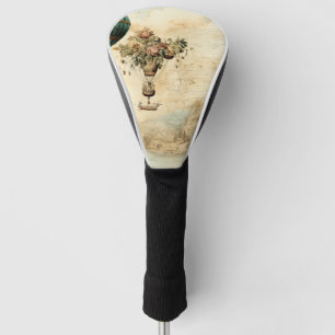 Funda Para Palo De Golf Globo de aire caliente de época en un paisaje sere