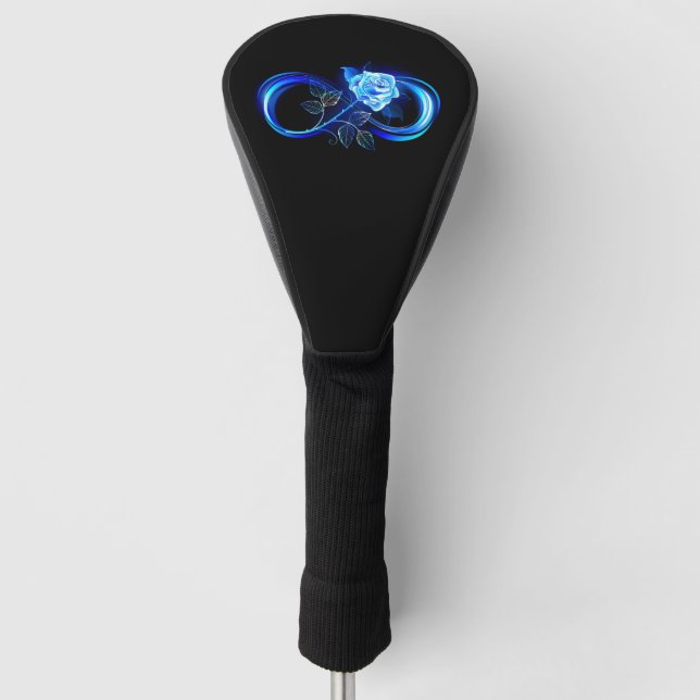 Funda Para Palo De Golf Glowing infinity with blue rose (Anverso)