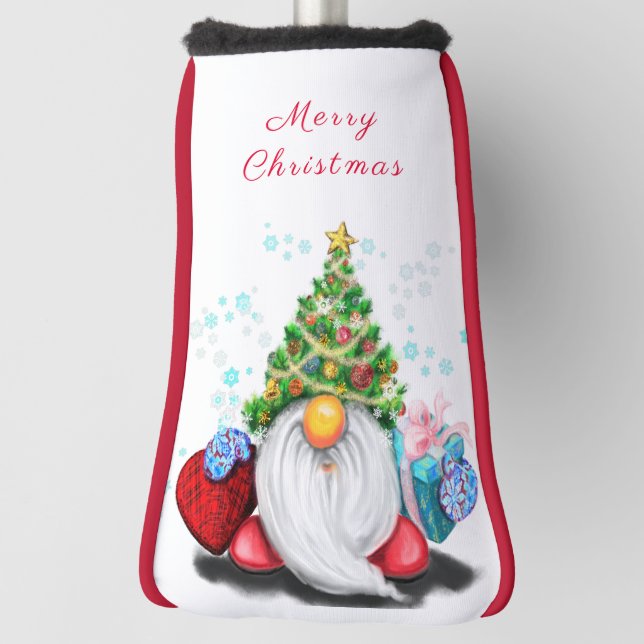 Funda Para Palo De Golf Gnome de navidades con cubierta de cabeza de golf  (Girar 90)