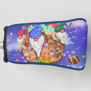 Funda Para Palo De Golf Gnomes navidades vuelan en globo y dan regalos