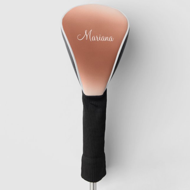Funda Para Palo De Golf Golden Chic Stylish Personalized (Anverso)