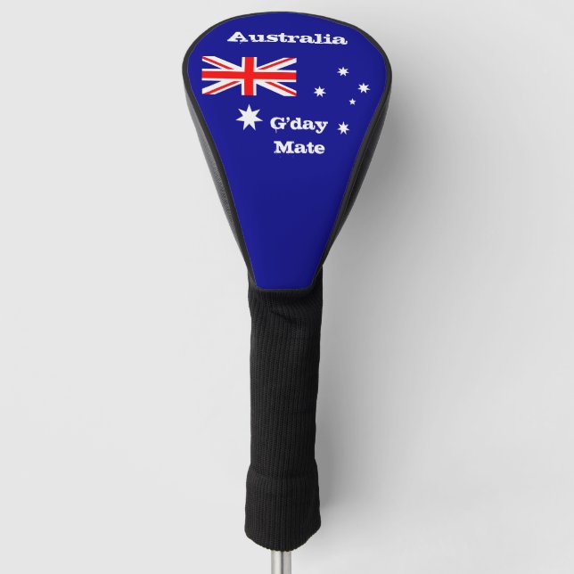 Funda Para Palo De Golf Golf Australia Bandera & Cobertura de los Clubes d (Anverso)