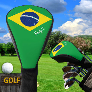 Funda Para Palo De Golf Golf Brasil y Bandera Brasileña / Campos de golf