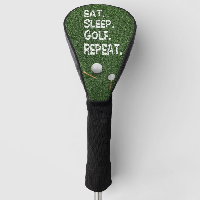 Funda Para Palo De Golf Golf Comer Sleep Golf Repetir con putter y bola   (Anverso)