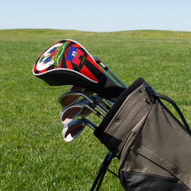 Funda Para Palo De Golf Golf de Haití y bandera haitiana premium / Patriot (In Situ)