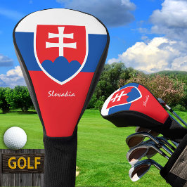 Funda Para Palo De Golf Golf Eslovaquia y Eslovaquia Bandera / Campos de g