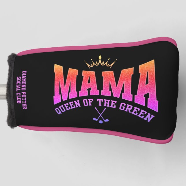 Funda Para Palo De Golf Golf femenino MAMA REEN DE LA Personalizado VERDE  (Anverso)