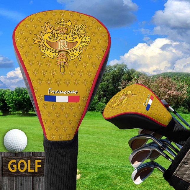 Funda Para Palo De Golf Golf Francia, Emblem dorado, bandera francesa (Subido por el creador)