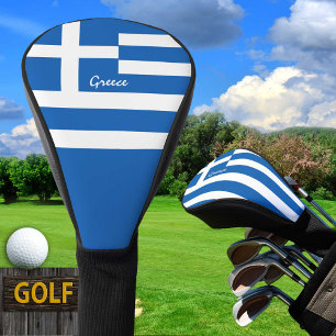 Funda Para Palo De Golf Golf Grecia y Bandera Griega / Coberturas de clube