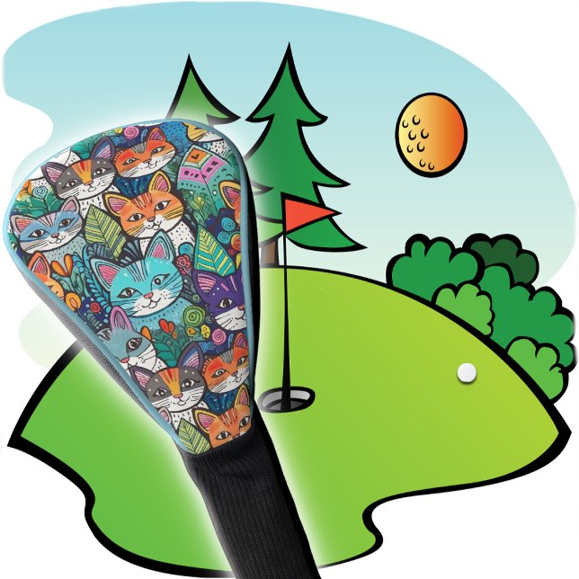 Funda Para Palo De Golf GOLF HEAD COVER - I Love Golf... and Cats, Too!! (Subido por el creador)