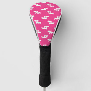 Funda Para Palo De Golf Golf Jugando A Dachshund Mom Pink