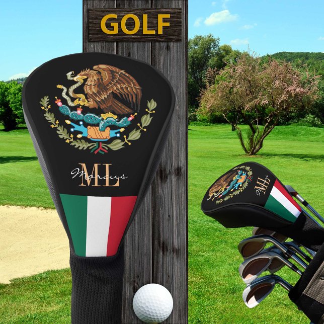 Funda Para Palo De Golf Golf Monogramado, Águila de México y Bandera Mexic (Subido por el creador)