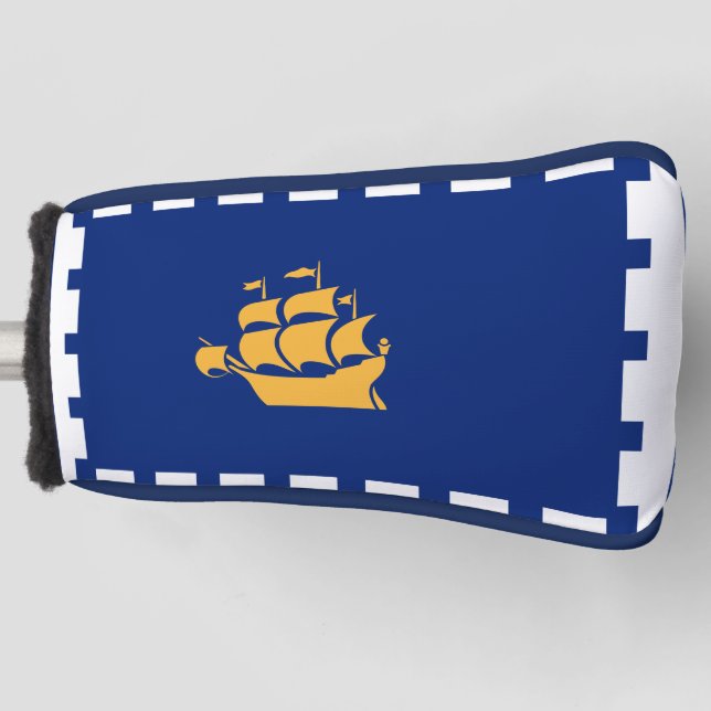 Funda Para Palo De Golf Golf Putter Cover with Flag of Quebec City, Canada (Anverso)