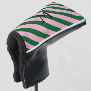 Funda Para Palo De Golf GOLF- Rosa verde, tapa monograma de la culata de p