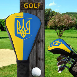 Funda Para Palo De Golf Golf Ucrania y Bandera Ucraniana / Clubes de golf