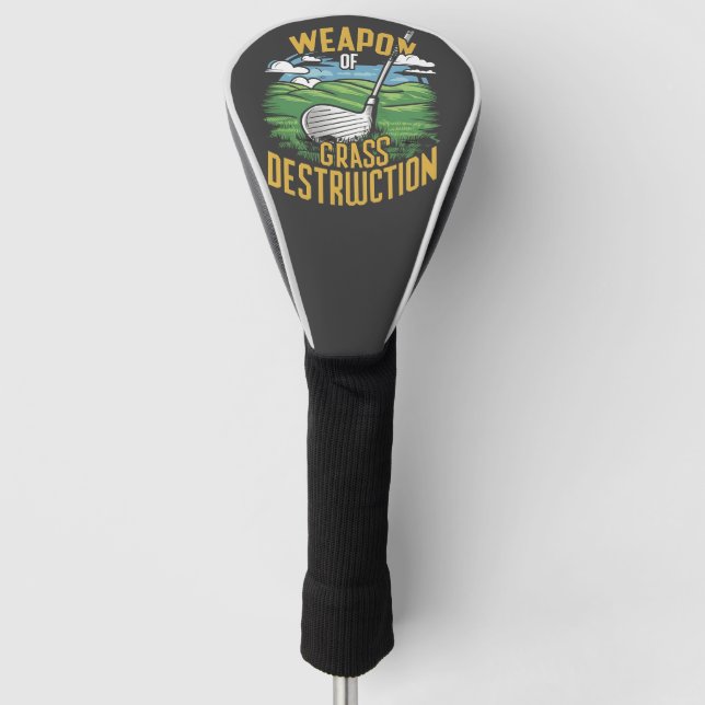 Funda Para Palo De Golf Golf Weapon of Grass Destruction Art (Anverso)
