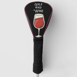 Funda Para Palo De Golf Golf y vino para la cubierta del cabezal de golf
