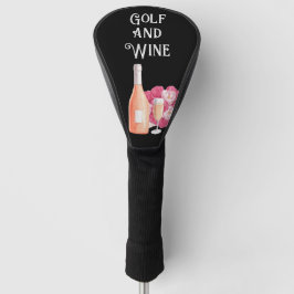 Funda Para Palo De Golf Golf y vino para la cubierta del cabezal de golf