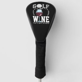 Funda Para Palo De Golf Golf y vino para la cubierta del cabezal de golf