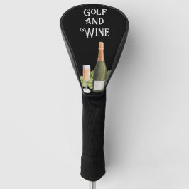 Funda Para Palo De Golf Golf y vino para la cubierta del cabezal de golf