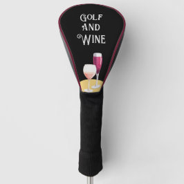 Funda Para Palo De Golf Golf y vino para la cubierta del cabezal de golf