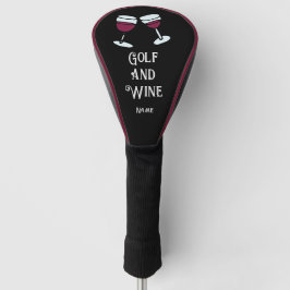 Funda Para Palo De Golf Golf y vino para la cubierta del cabezal de golf