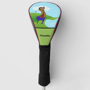 Funda Para Palo De Golf Golfer femenina conduce sobre el peligro del agua