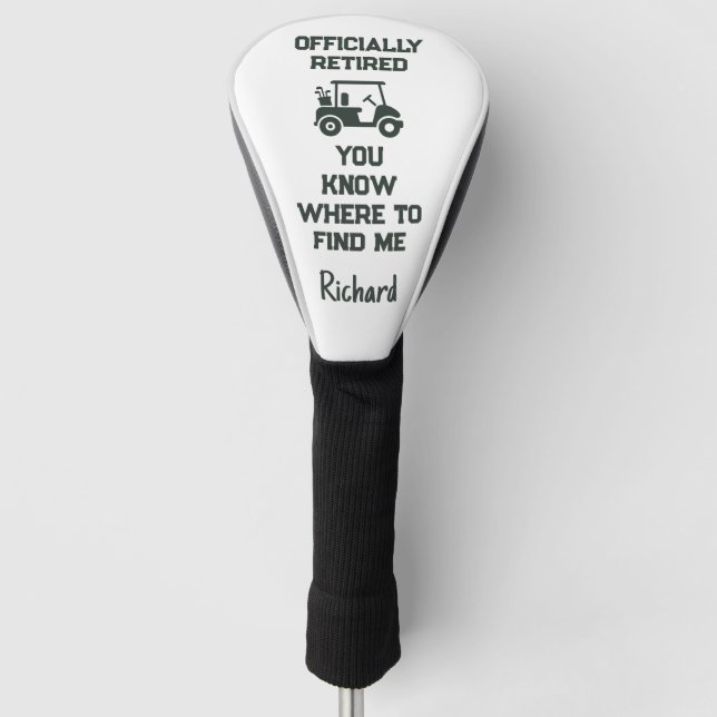 Funda Para Palo De Golf Golfer Retired Retiree Retirement Retiring Player  (Anverso)