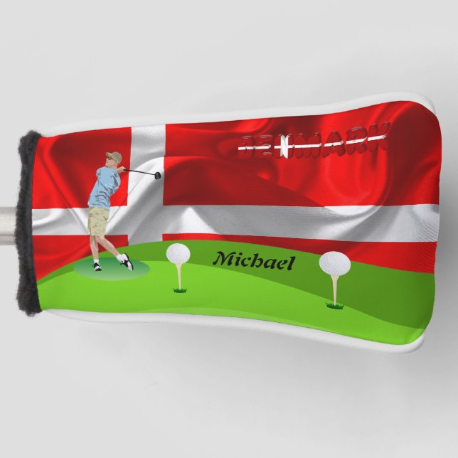 Funda Para Palo De Golf golfista danés (Anverso)