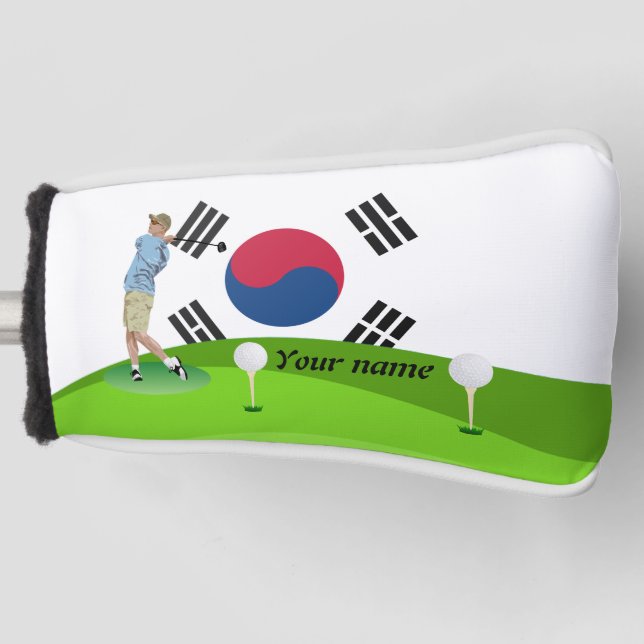 Funda Para Palo De Golf Golfista de Corea del Sur (Anverso)