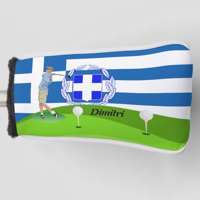 Funda Para Palo De Golf Golfista de Grecia (Anverso)