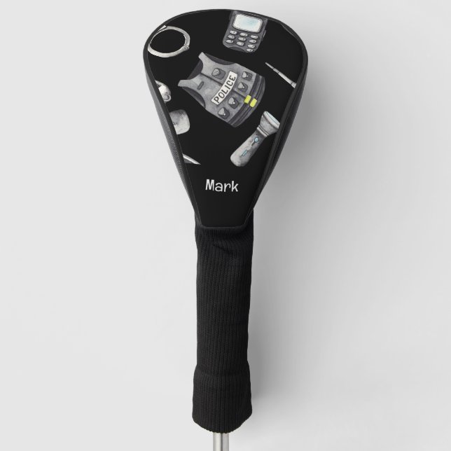 Funda Para Palo De Golf Golfista de policía (Anverso)