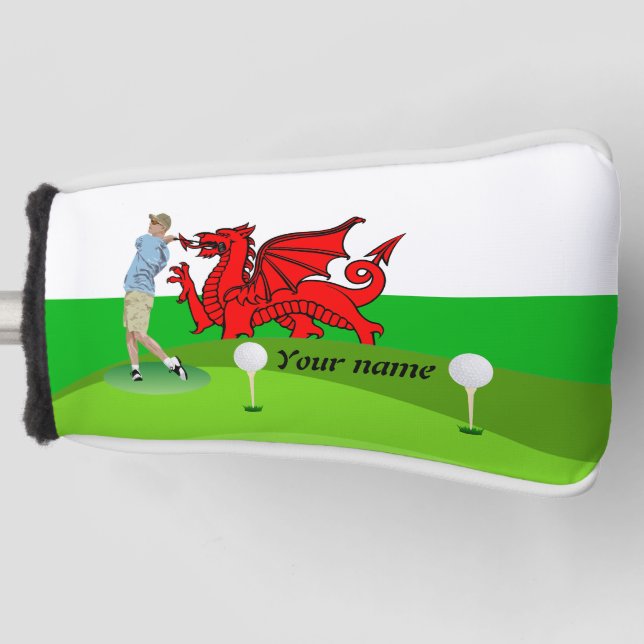 Funda Para Palo De Golf Golfista galés (Anverso)