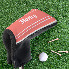 Funda Para Palo De Golf Golfista Personalizado Deportes Monograma Moderno 